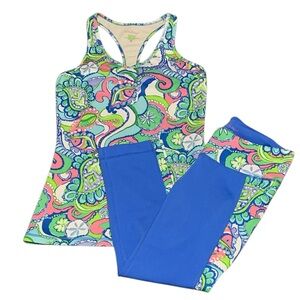 Lilly Pulitzer Multicolor Paisley Top and Matching Leggings